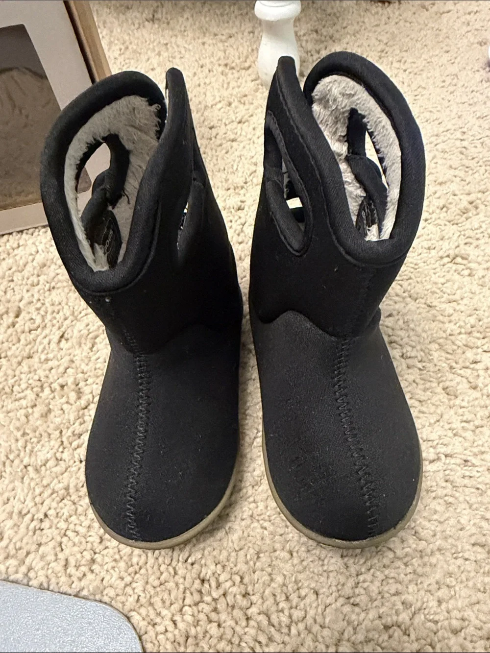 Bogs Waterproof Kids Black Winter Pull-On Boots